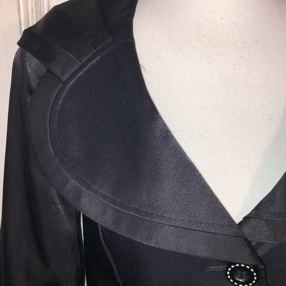 WANKO Cotton Blend Chic Unique Shawl Collar Long Sleeve Dress Coat Size 34 - Picture 7 of 15